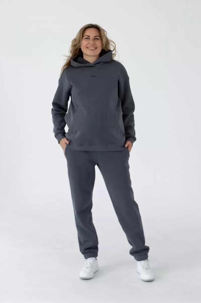 Теплые спортивные штаны 19000 графит