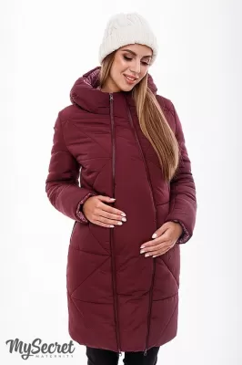 Зимнее пальто для беременных Angie бордо