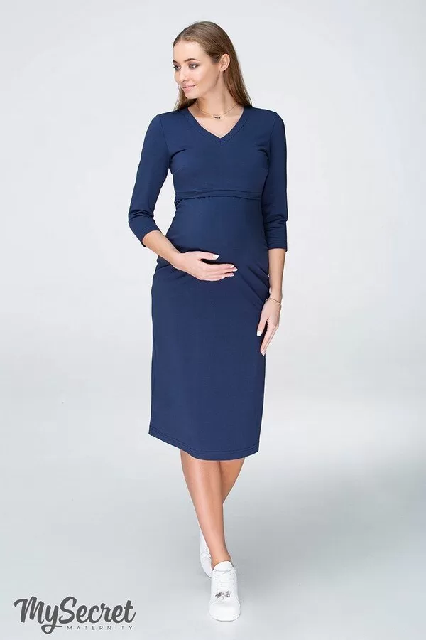 Платье для беременных и кормящих Pam темно-синий sale