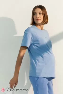 Футболка для беременных и кормящих Muse голубой