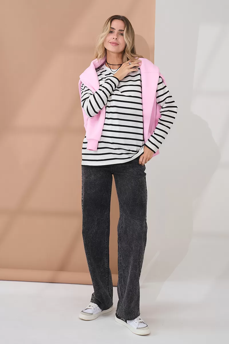 Широкі джинси для вагітних Anne чорні