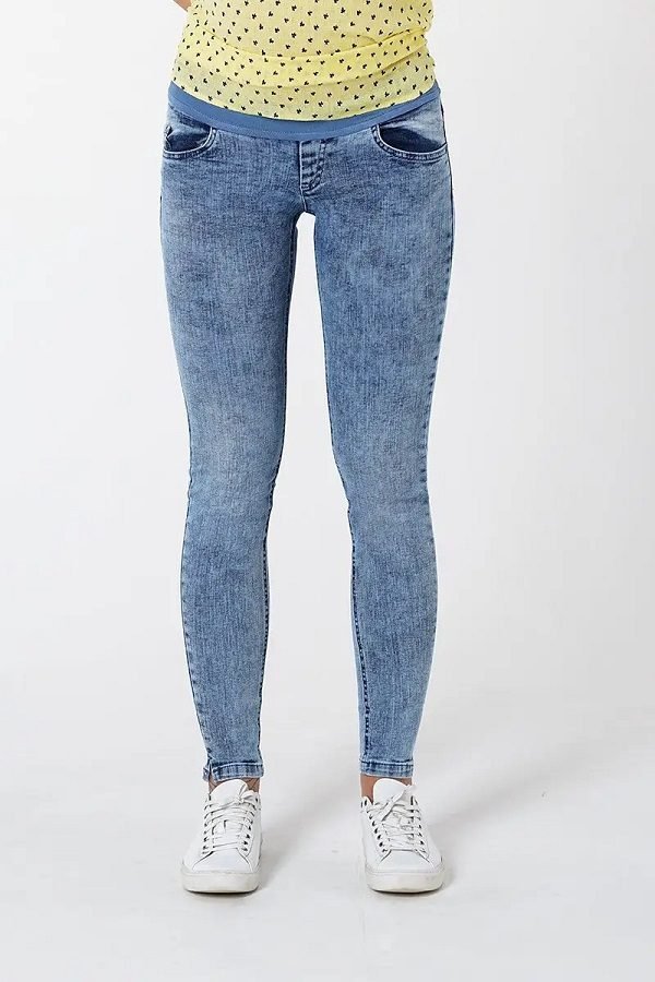 Стильные джинсы для беременных 1162629-1 синий варенка