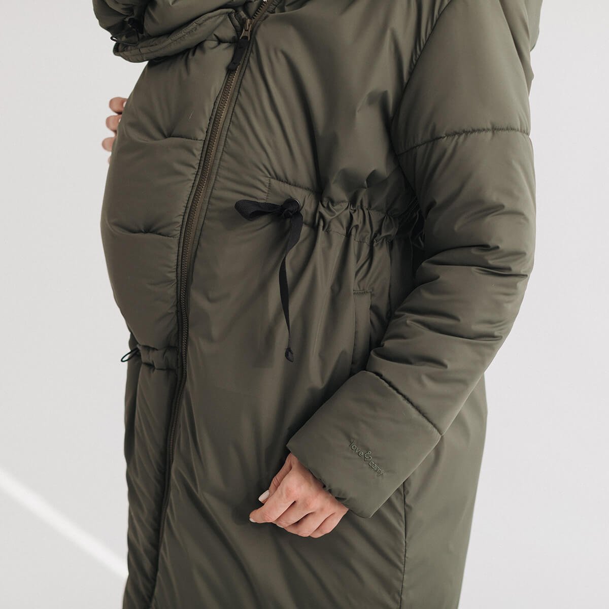 Зимова слінггокуртка / куртка для вагітних 3в1 Олива