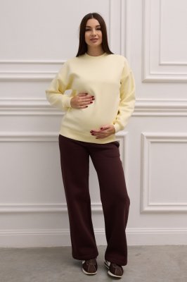 Свитшот для беременных и кормления 2357 1291 светло-желтый
