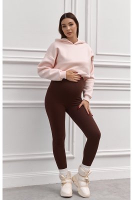 Теплые лосины для беременных 2322 1298 шоколадные