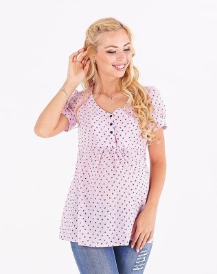 Блуза для беременных и кормящих 131717215 розовая