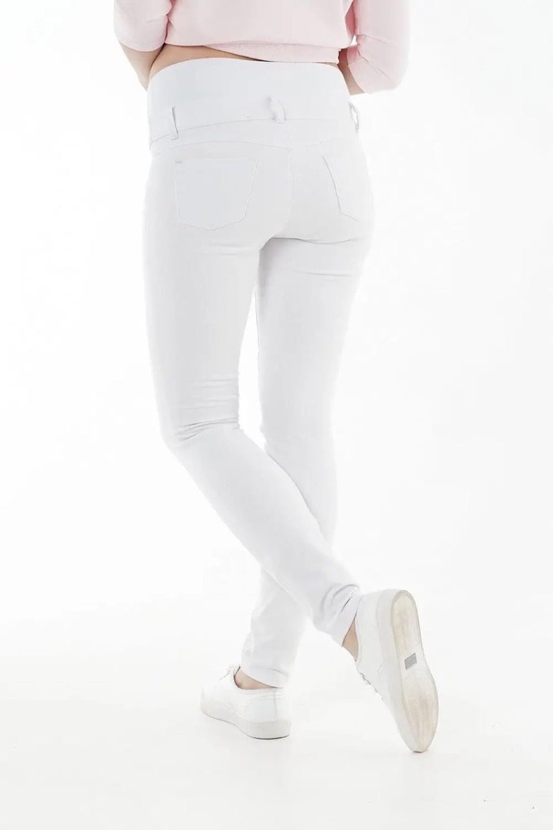 Стильні штани-скинни 1348498-11 білі