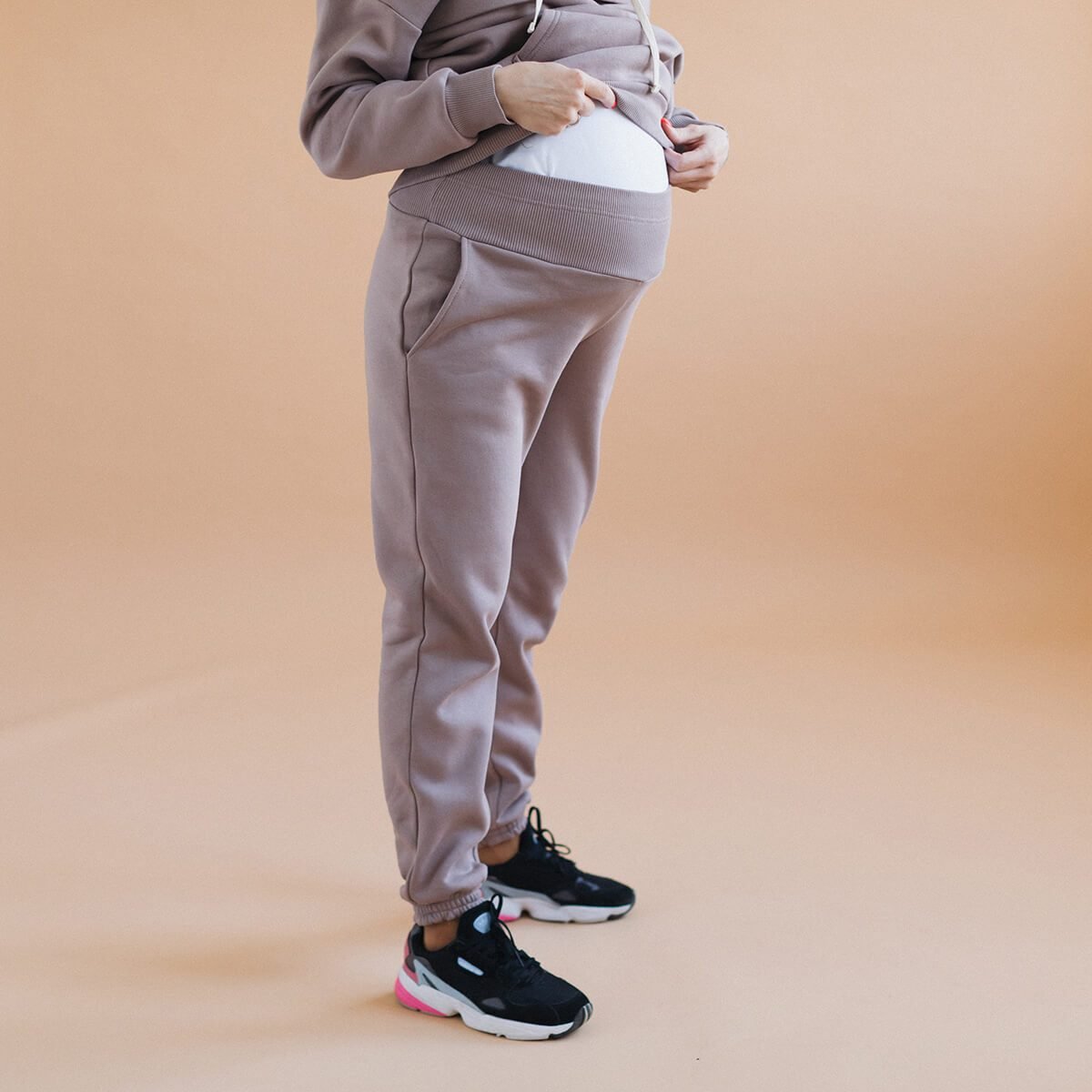 Спортивні штани для вагітних (утеплені) Капучино