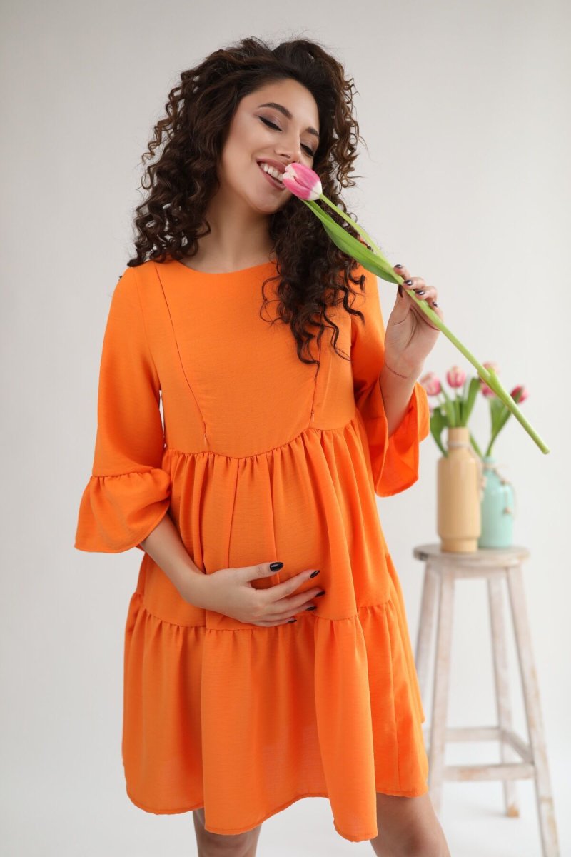 Платье для беременных 1459711 апельсиновый