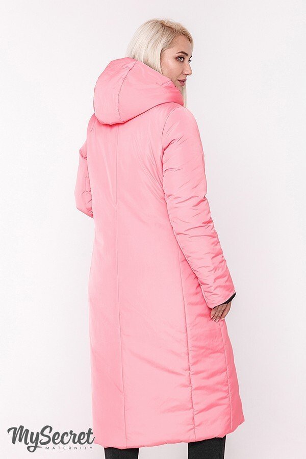 Зимове пальто для вагітних Tokyo чорно-рожеве
