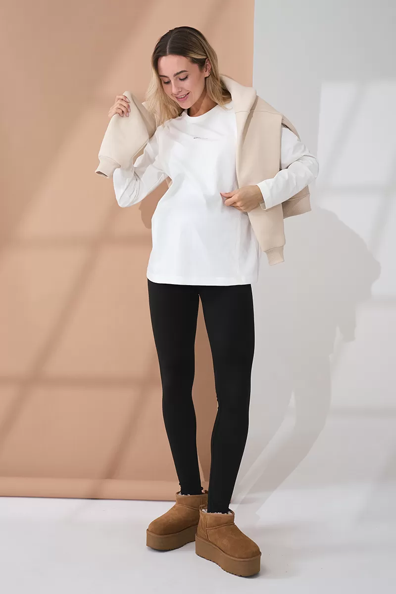 Теплі термолосини для вагітних Amber чорні