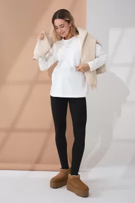 Теплі термолосини для вагітних Amber чорні