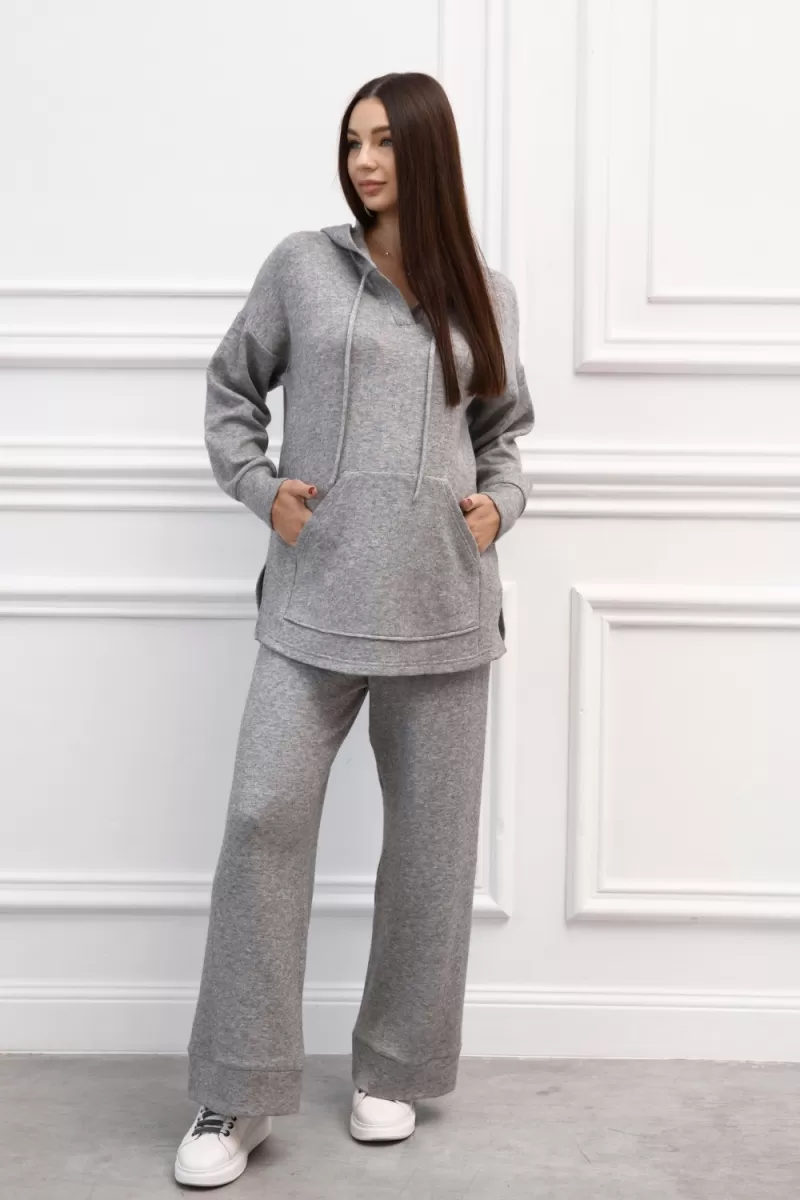 Ангоровий костюм для вагітних 2525(2522) 1751 сірий