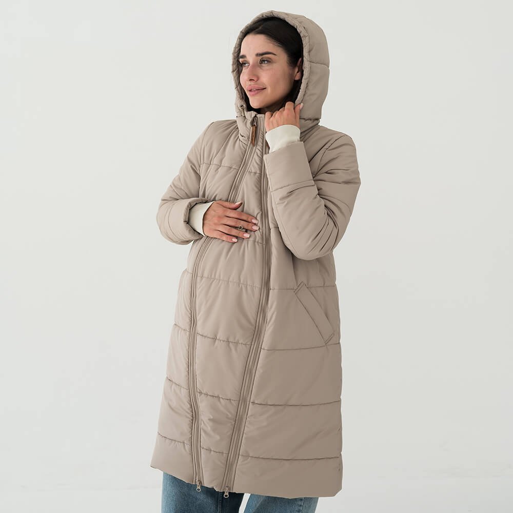 Зимова слінггокуртка / куртка для вагітних 3в1 Латте