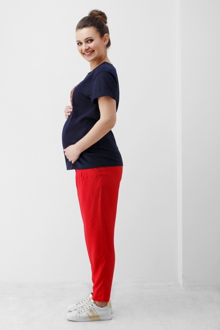 Штаны для беременных 1848 0001 красный
