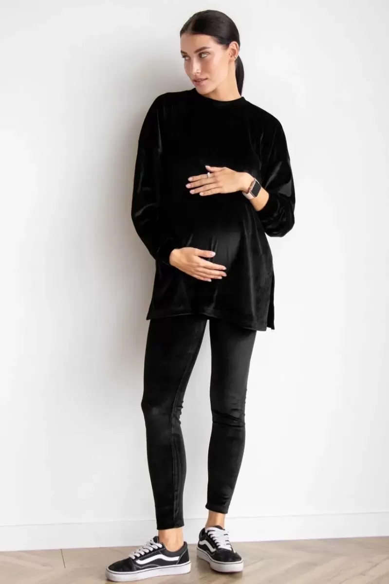 Плюшевый костюм для беременных 4473154-4 черный