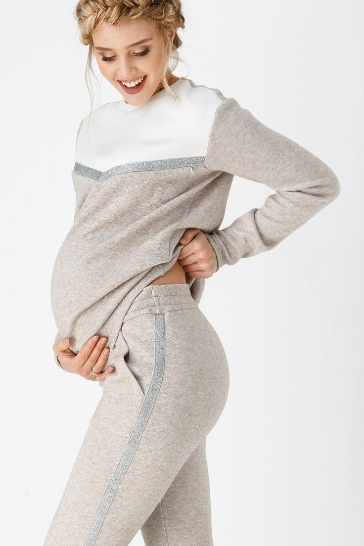 Спортивные брюки для беременных 1898-0000 бежевые