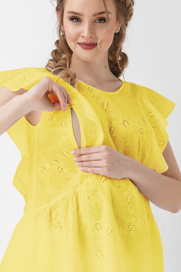 Блуза для беременных и кормящих 1948 1100 желтая