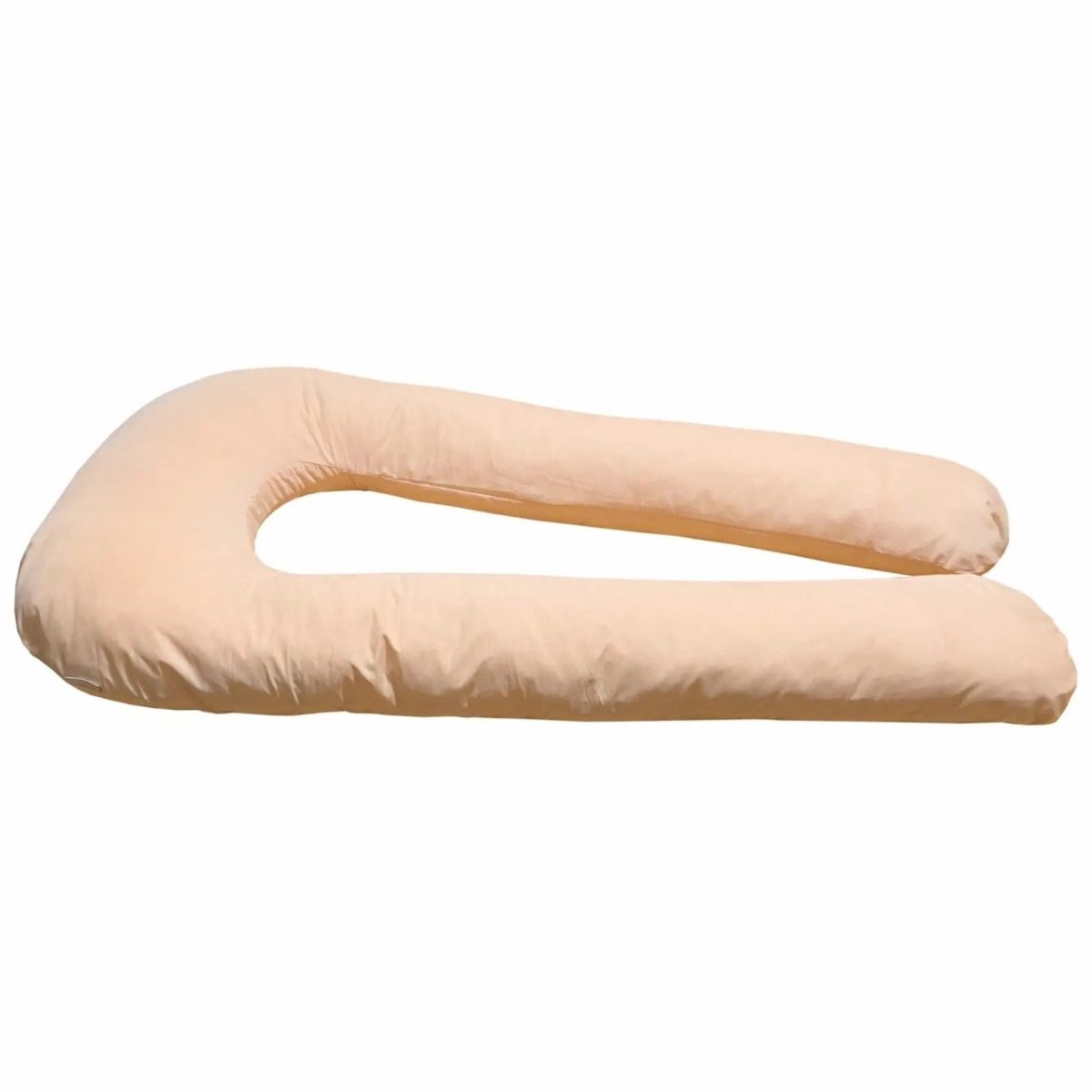 U-образная подушка для беременных светло-персиковая.