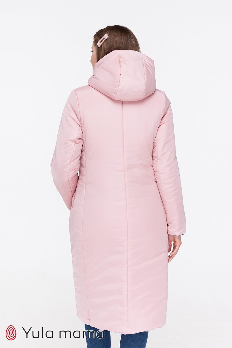 Зимове пальто для вагітних Tokyo графіт + пудра