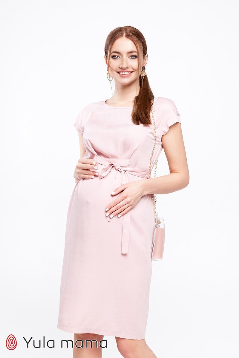 Элегантное платье для беременных и кормящих Andis пудра