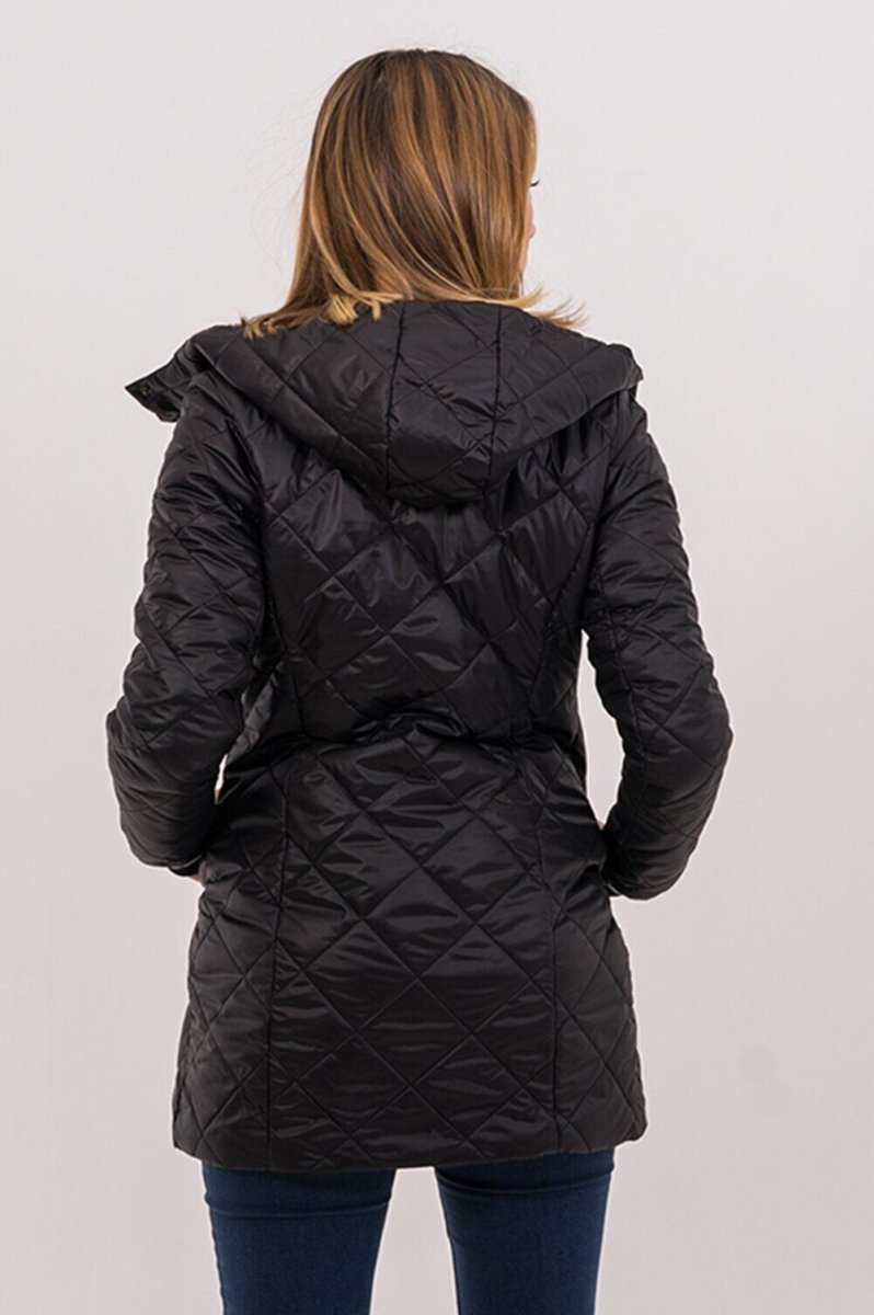 Демісезонна куртка для вагітних чорна 3133-272