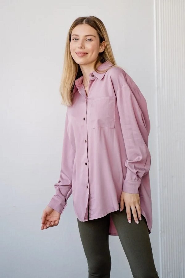 Блуза-рубашка для беременных 2101755 пудра