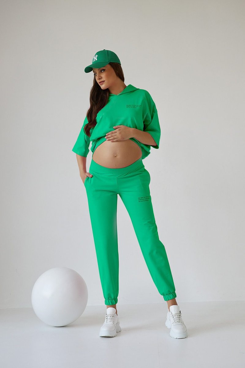 Спортивний костюм для вагітних та годуючих 2149(50) 1547 зелений