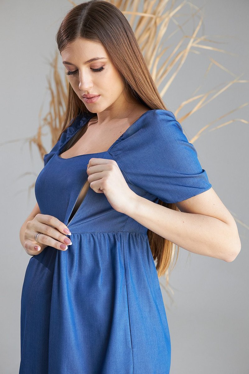 Платье для беременных и кормящих 2153 0000 синий