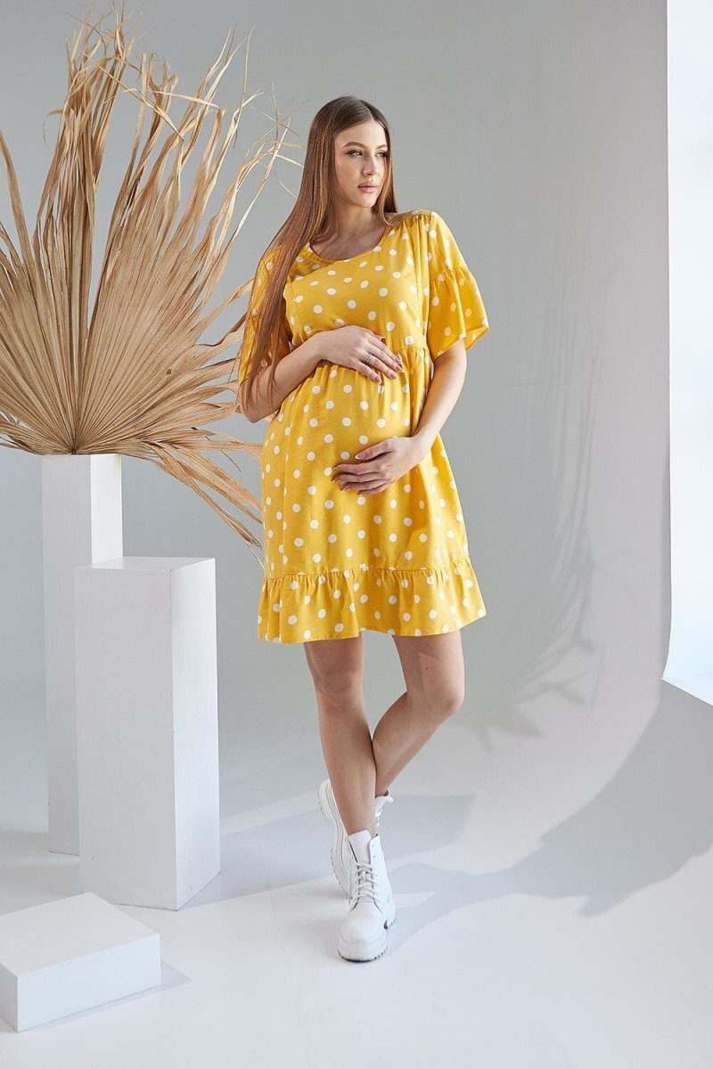 Платье для беременных и кормящих 2156 1515 желтый