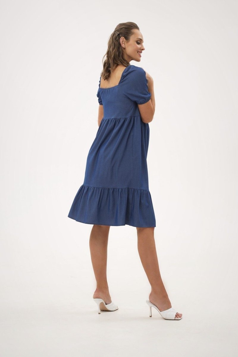 Джинсове плаття для вагітних і годуючих 2219 0000 синє