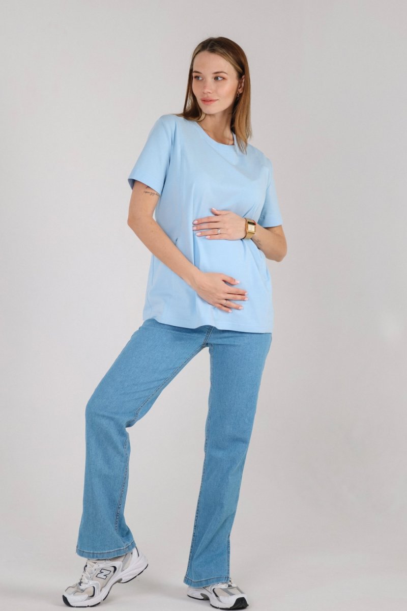 Джинси для вагітних 2330 0035 блакитні