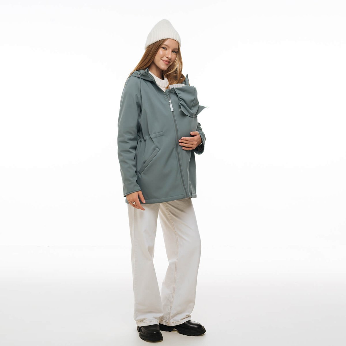Слінгокуртка, куртка для вагітних Softshell 3 в 1 Шавлія