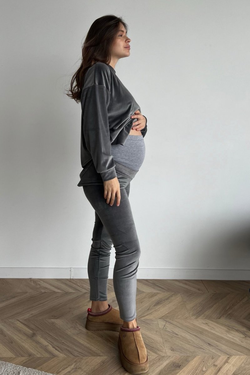 Плюшевий костюм для вагітних 4473154-4 графітовий