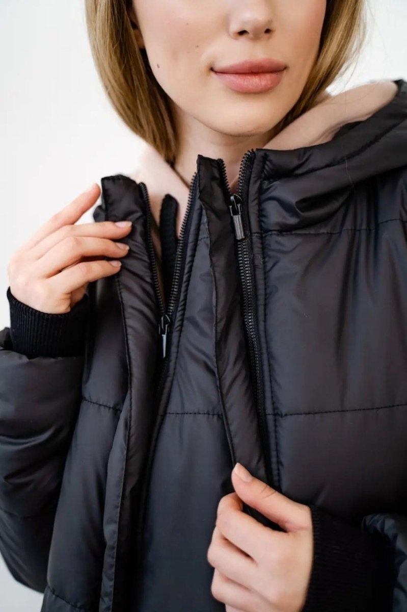 Тепла зимова куртка для вагітних 4343275 чорний