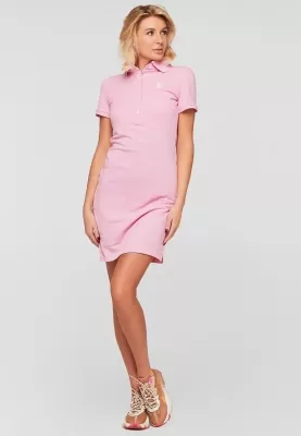 Літнє плаття для годуючих Polo Oxford рожеве