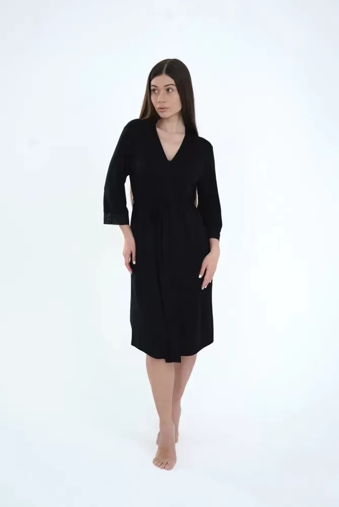 Халат для беременных и кормящих 25319 черный