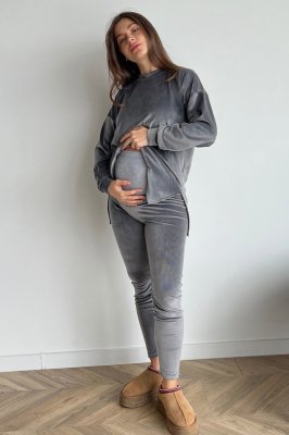 Плюшевый костюм для беременных 4473154-4 графитовый