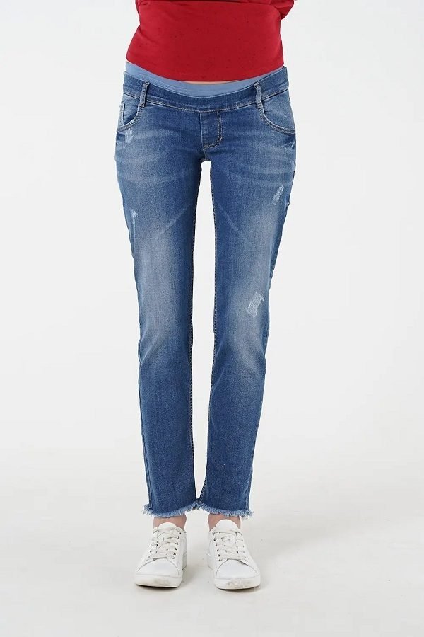 Стильные джинсы для беременных 3084721-1 синий варка 2