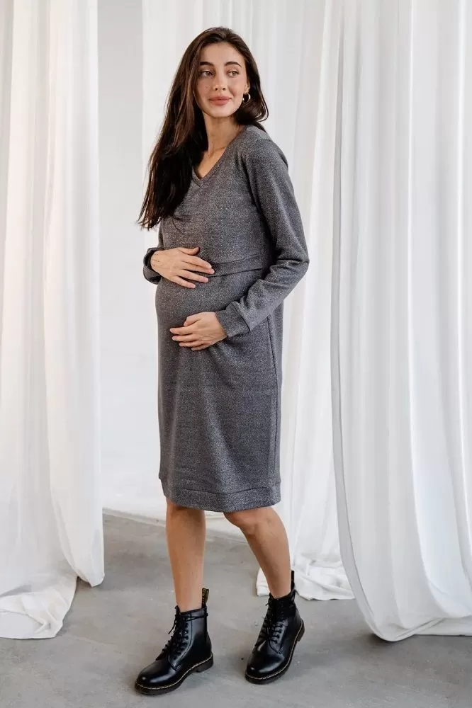 Платье для беременных и кормящих 3138646 туман гавани