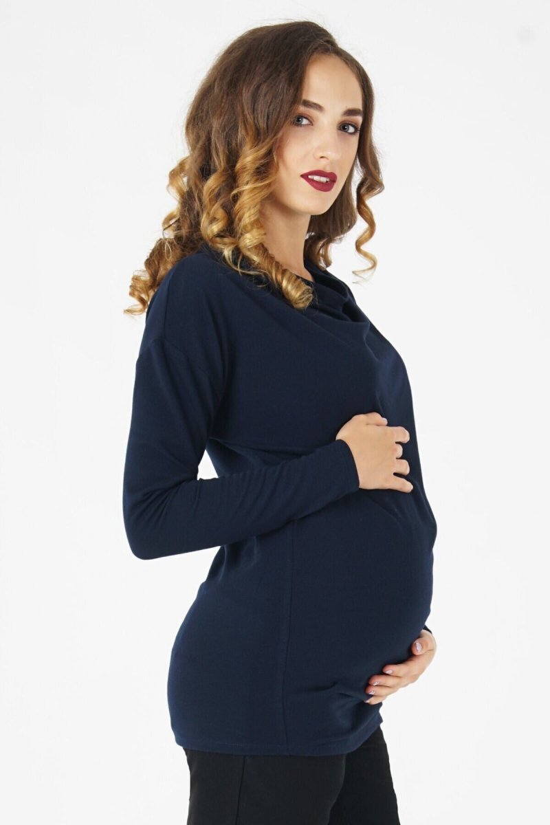 Джемпер для беременных 4035647 тёмно-синий