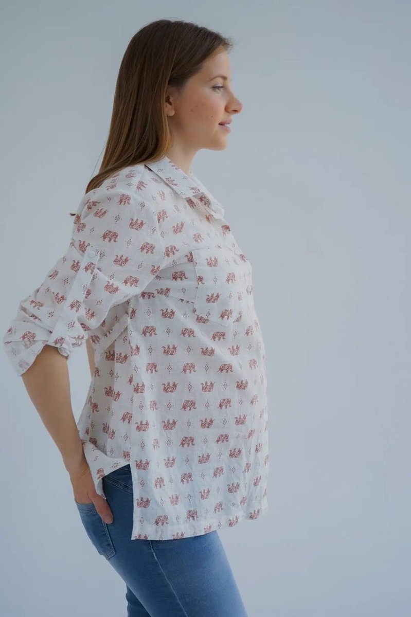 Блуза для беременных 4241715 сахарный миндаль