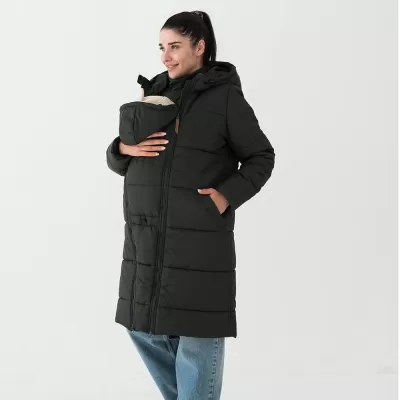 Зимова слінгокуртка / куртка для вагітних чорна