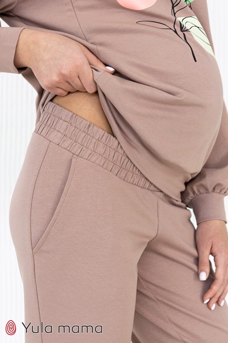 Спортивні штани-джоггери для вагітних Dido капучино