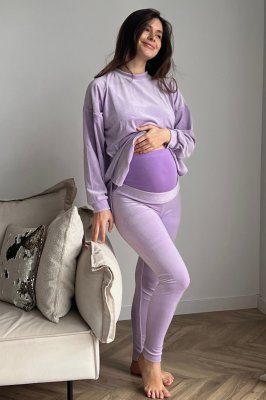 Плюшевий костюм для вагітних 4473154-4 лавандовий