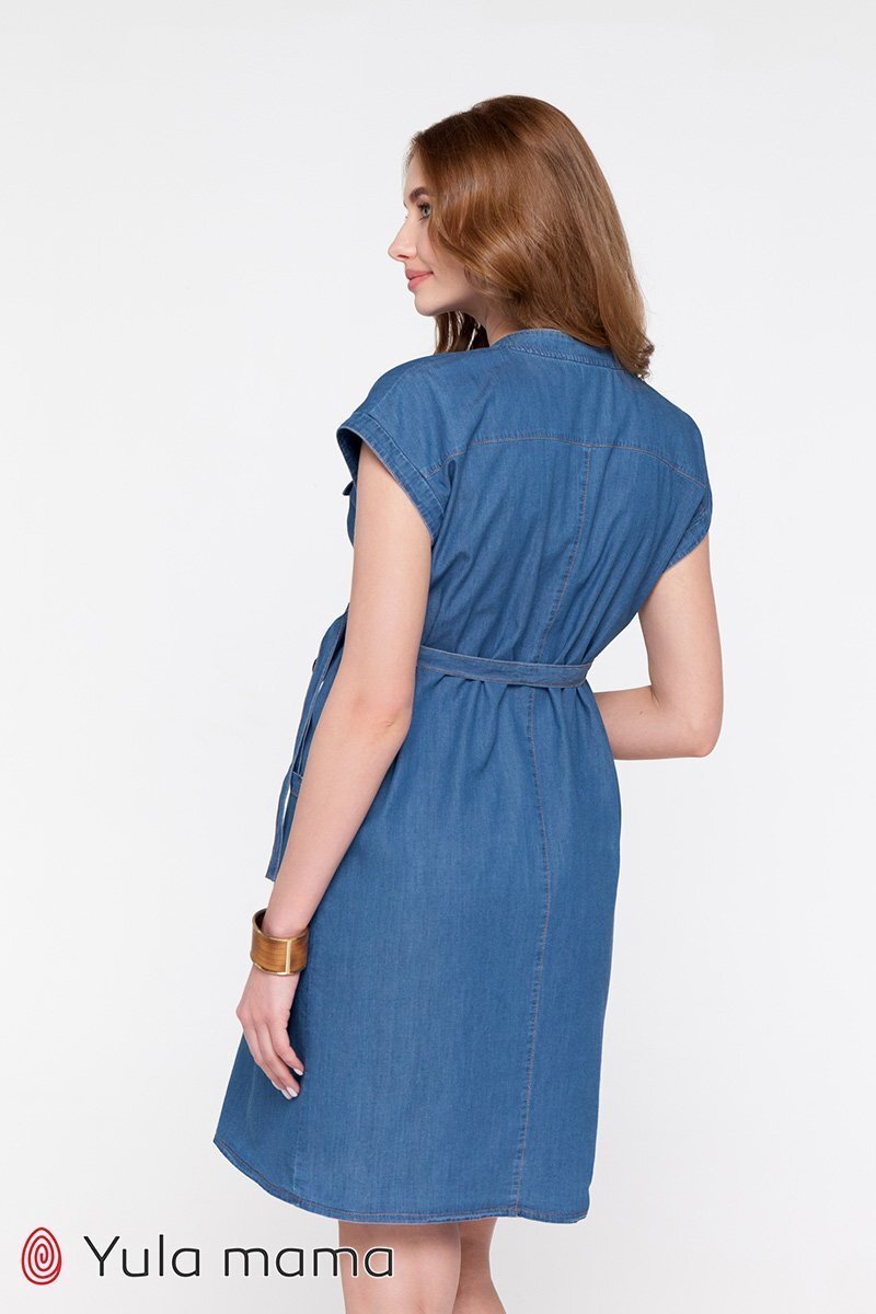 Сукня-сорочка для вагітних і годуючих Ivy джинсово-синій