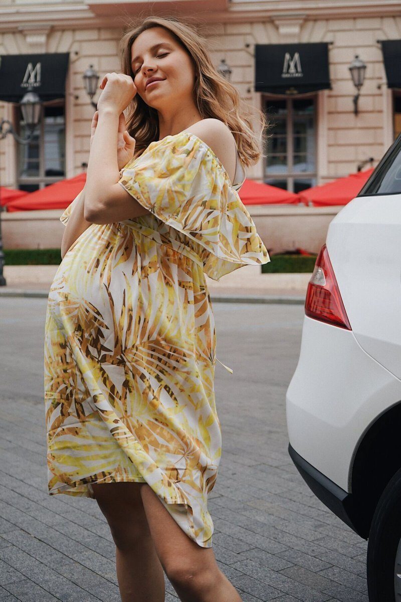 Платье для беременных 4084604 Жёлтый