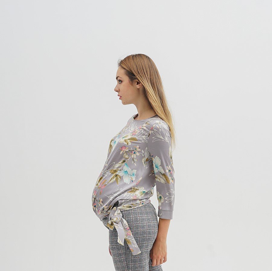 Блуза для беременных 4116374 серая