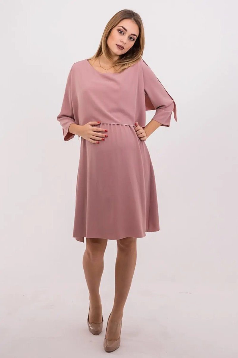 Платье для беременных и кормящих 4135544 розовое