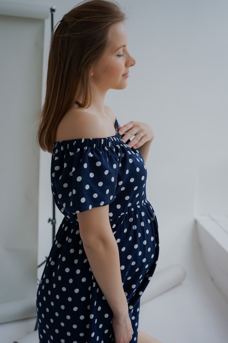 Платье для беременных 4169726 синее